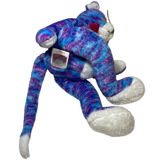 KOOKY Cat Ty Beanie Baby Blue and Purple Multicolored Whiskers Nose 2000/2001 - Picture 6 of 8
